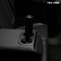 Cybertruck Accessories Rear Seat Cup Holder Frame Trim Cover CTmods® (Carbon Fiber Pattern ABS)