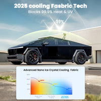 Parasol eléctrico con control por voz para el techo de cristal del Tesla Cybertruck