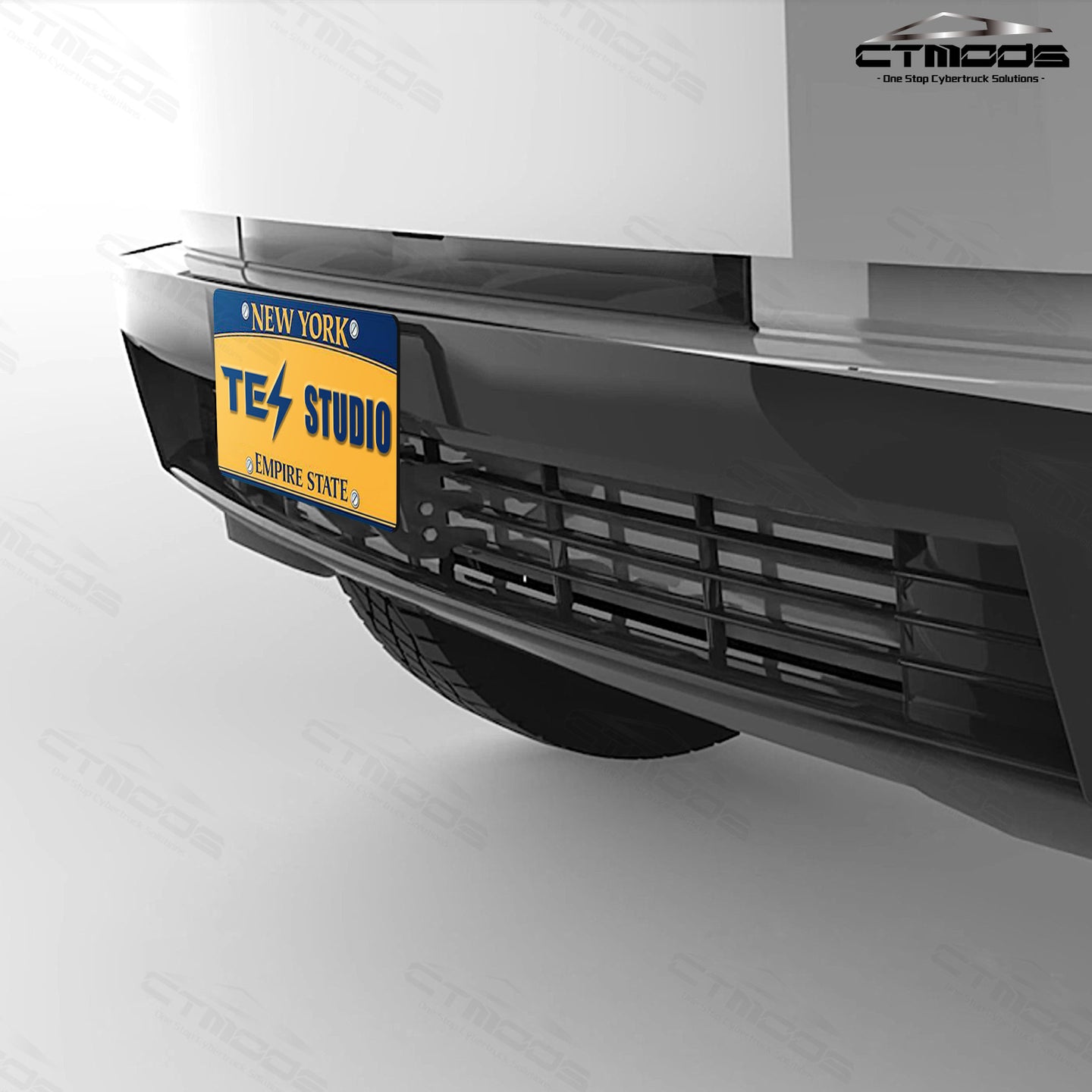 Tesla Cybertruck Accessories Exterior Front License Plate Mount Frame Holder Removable No Drilling No Adhesives CTmods®