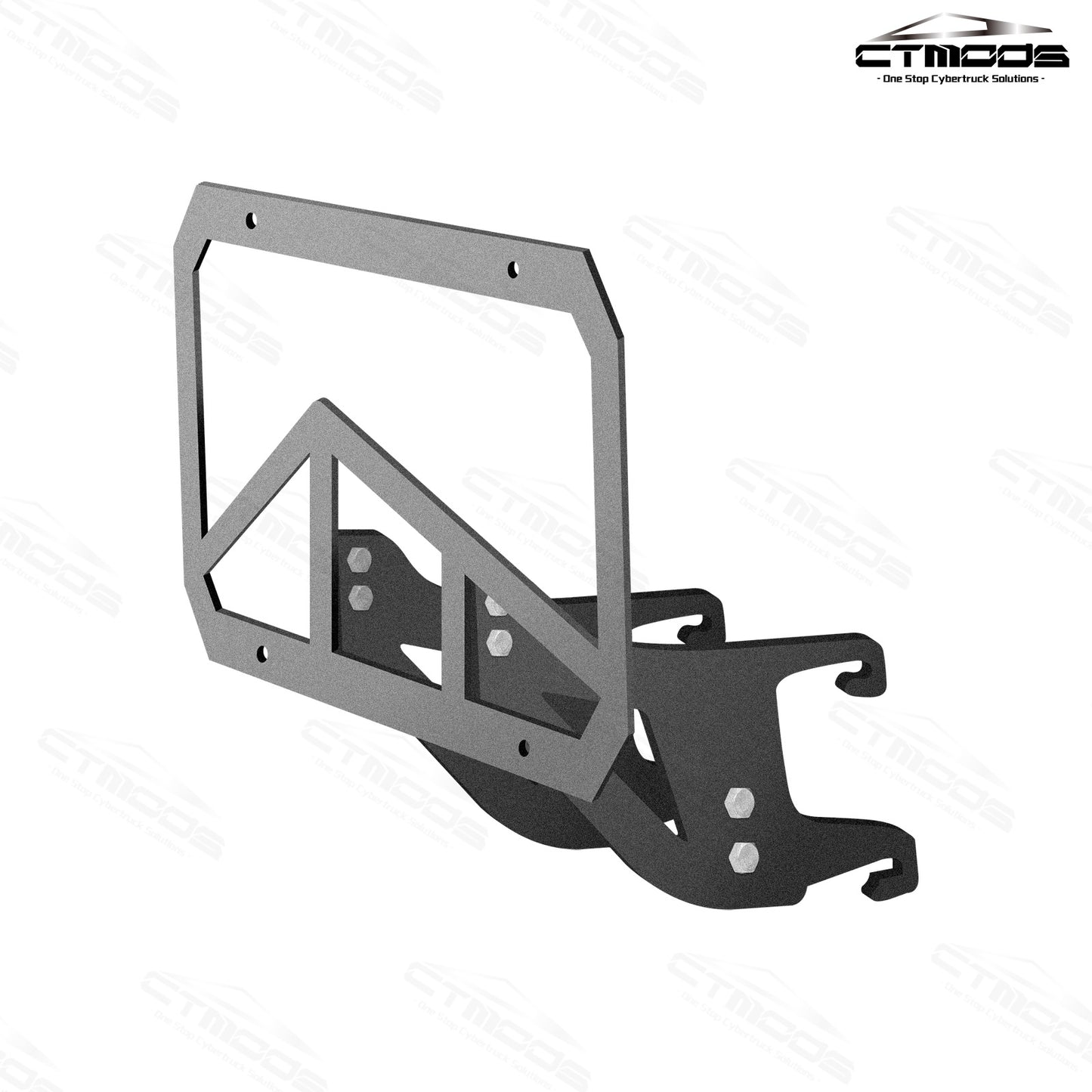 Tesla Cybertruck Accessories Exterior Front License Plate Mount Frame Holder Removable No Drilling No Adhesives CTmods®