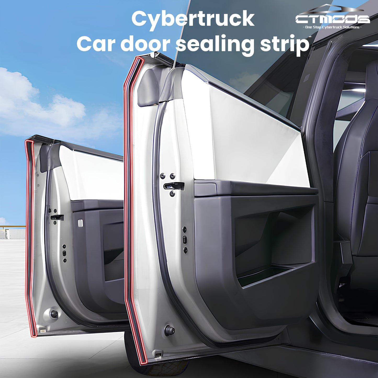 Cybertruck Car Door Seal Kit Soundproof Wind Noise Reduction CTmods®