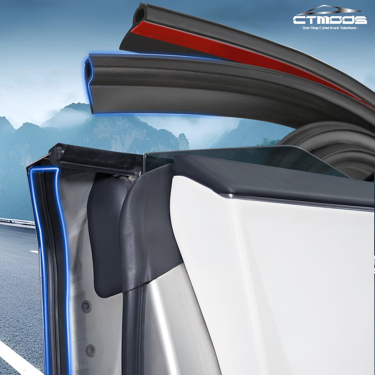 Cybertruck Car Door Seal Kit Soundproof Wind Noise Reduction CTmods®