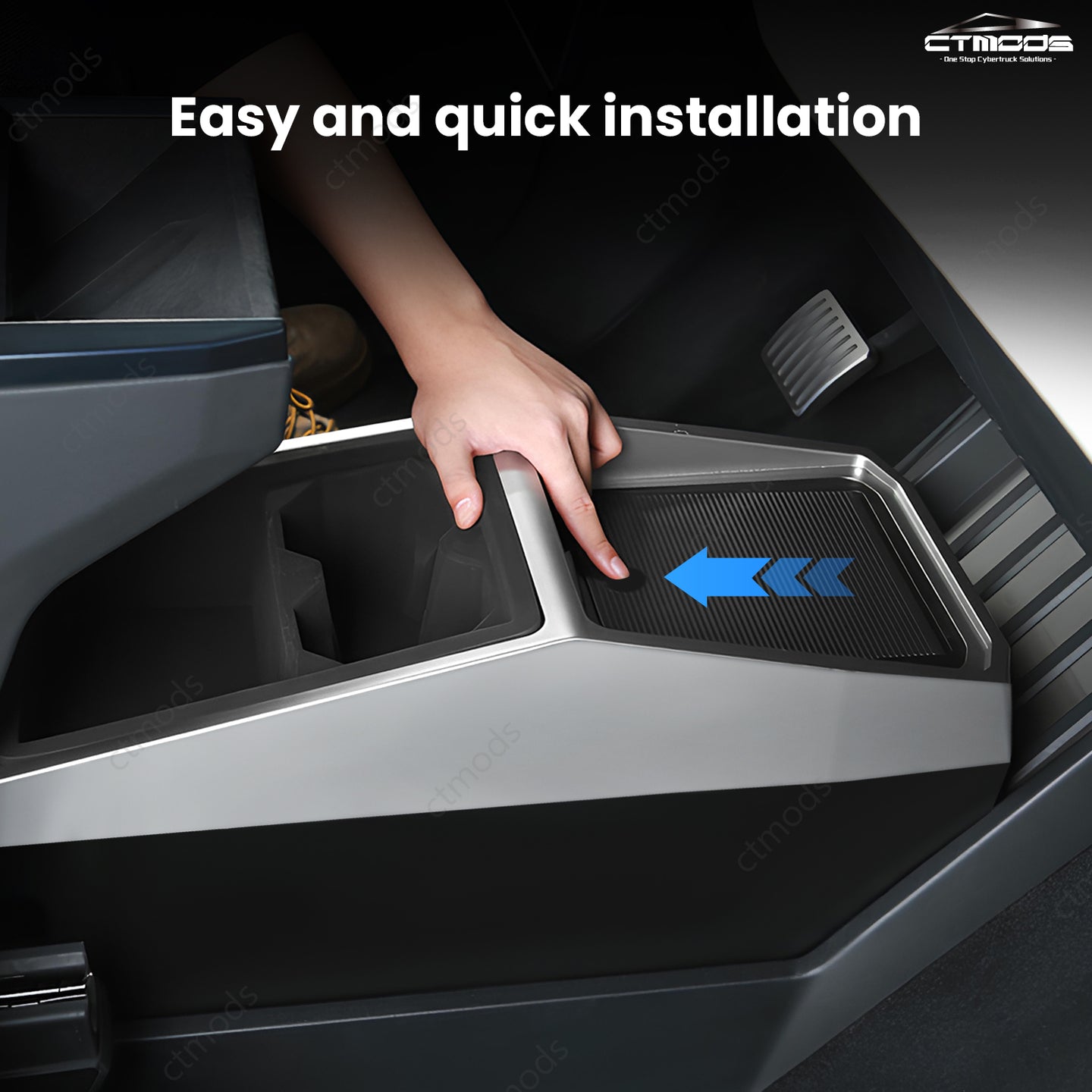 Cybertruck Center Console Multifunctional Storage Box Center Floor Organizer CTmods®