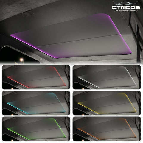 Tesla Cybertruck Power Sunshade Voice-Controlled Sunshade with Ambient Lighting & 2 Control Buttons CTmods®