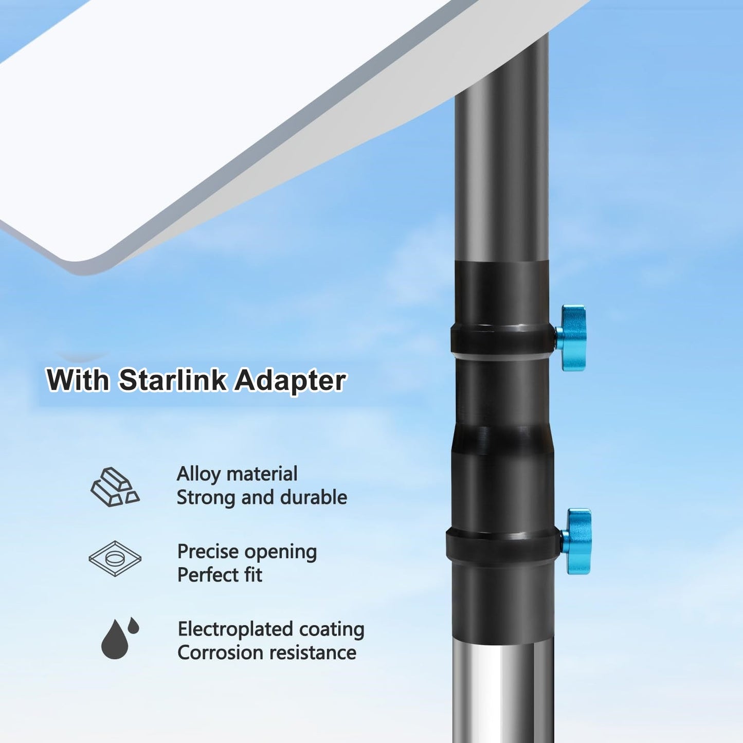 Kit de mástil de tierra de 7 pies con adaptador para Starlink Gen 2 Dish
