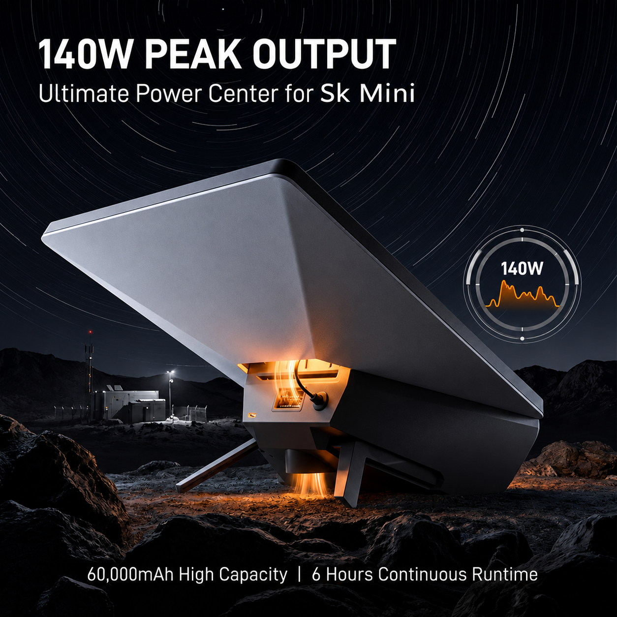 Starlink Mini Portable Battery Stand - 222Wh, Digital Display