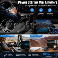 Starlink Mini Cigarette Lighter DC Step-Up Car Charger, 12/24V to 30V 3.5A