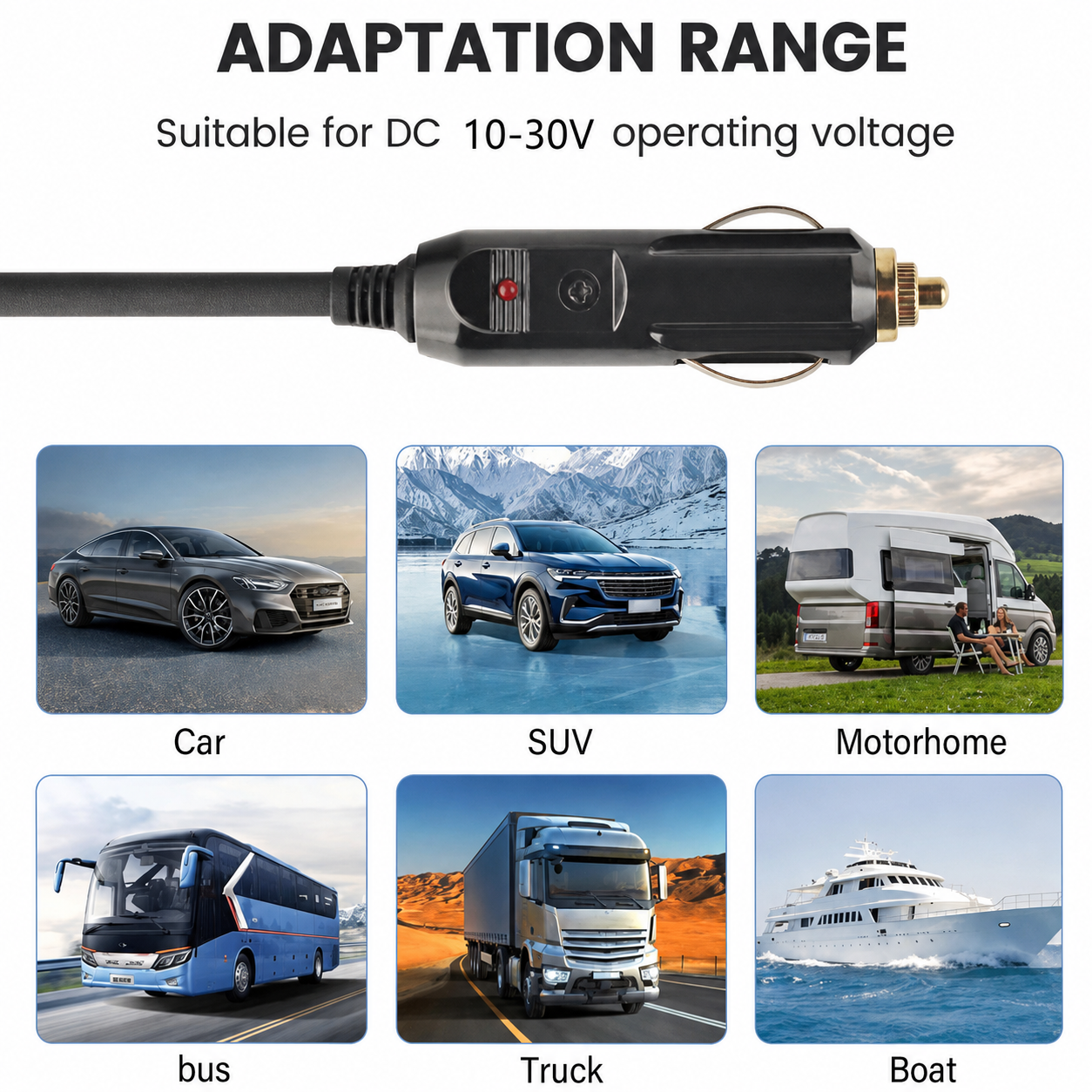 12V/24V to 57V Car Charger Step Up Converter with Female Plug for Starlink Gen 3