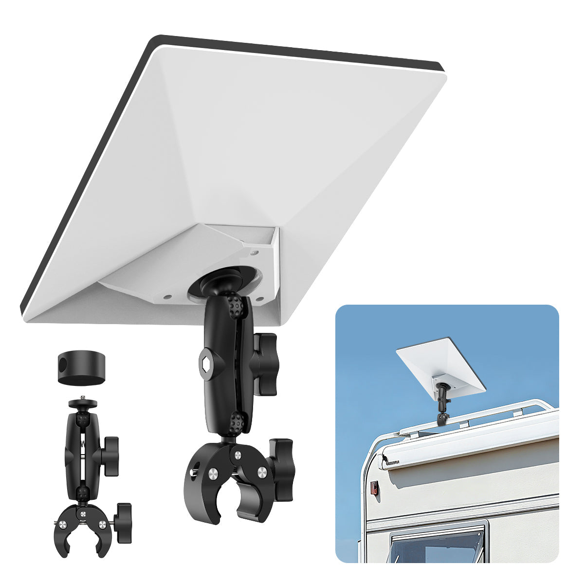 Starlink Mini Dual-Clamp Aluminum Vehicle Adapter - 2024-2026