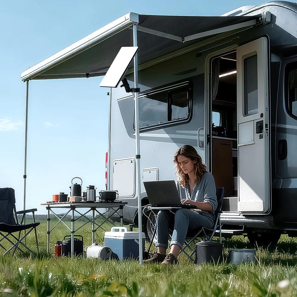 CTmods Mount Kit for Starlink Mini – Installed on Roof Rack Camping Setup