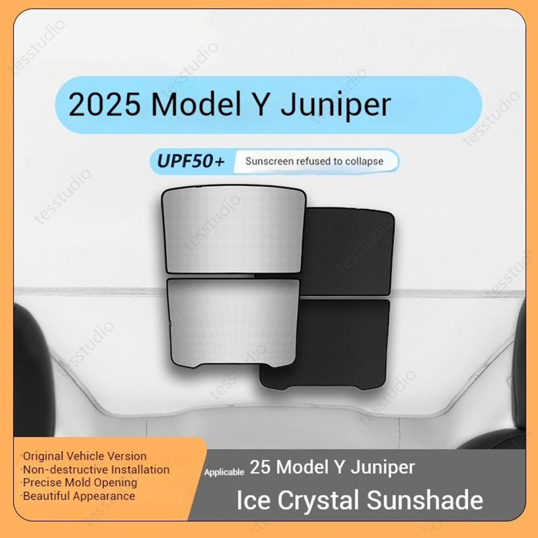 Crystal Mesh Sunshade For Tesla Model Y Juniper