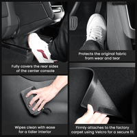 Rear Anti-kick Lower Pad Air Vent Guard Pedal Center Console Panel Protector (5Pcs) For Tesla Model Y Juniper