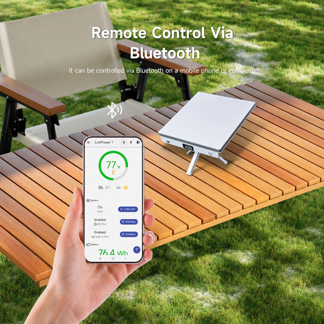 Soporte con ventosa Starlink Mini con Power Bank de 27500mAh (99W) para camping/techo solar de coche, RV, barco, avión