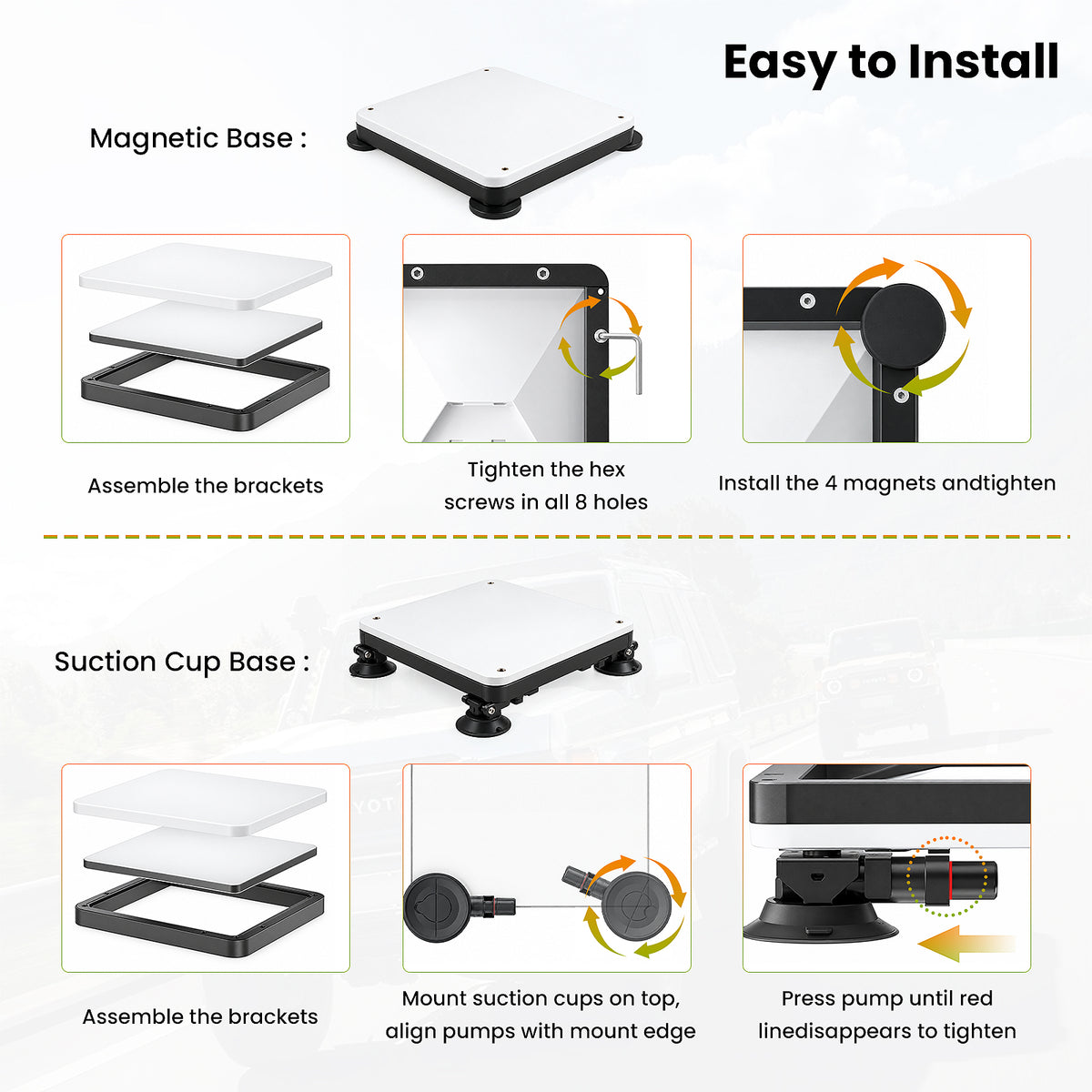 Soporte Mini Starlink para Techo de Vehículo