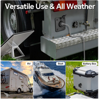 Starlink Mini cable routing panel for RV, boat and battery box power pass-through setups