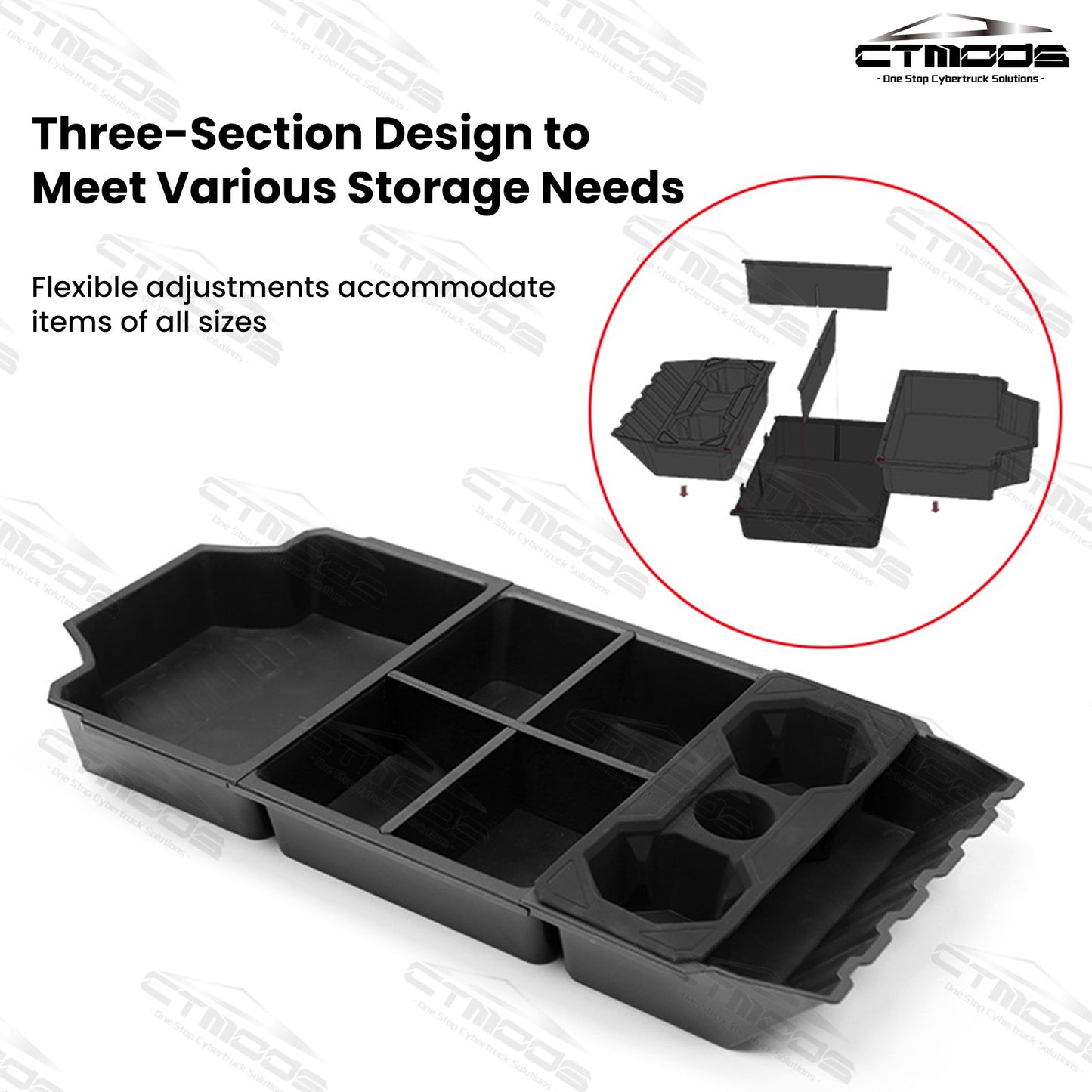 Front Lower Console Floor Console Organizer for Cybertruck CTmods®