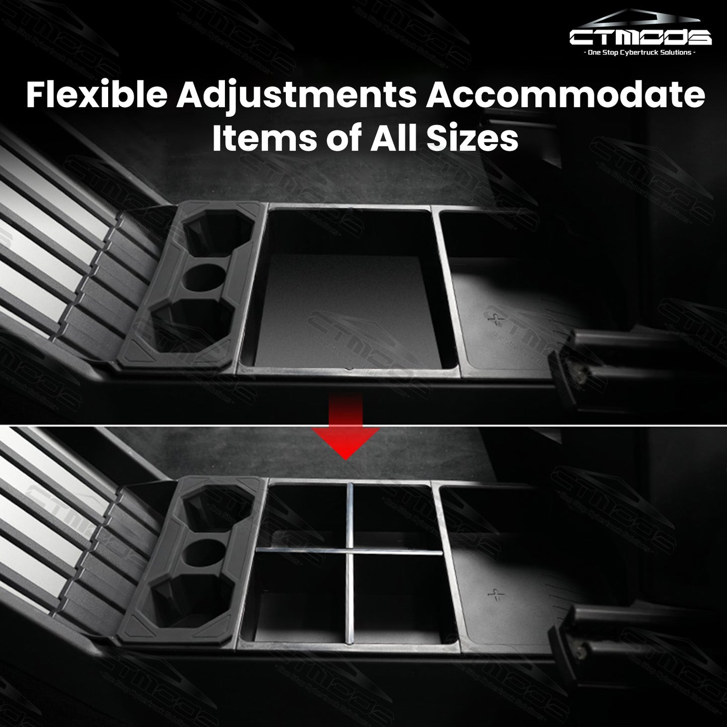 Front Lower Console Floor Console Organizer for Cybertruck CTmods®