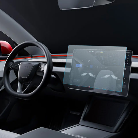 Tesla Model 3 Highland Model Y Juniper Tempered Glass Screen Protector Set for Front & Rear Displays