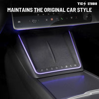 Wireless Charger With Ambient Light LED For Tesla Model 3 Highland /Model Y Juniper