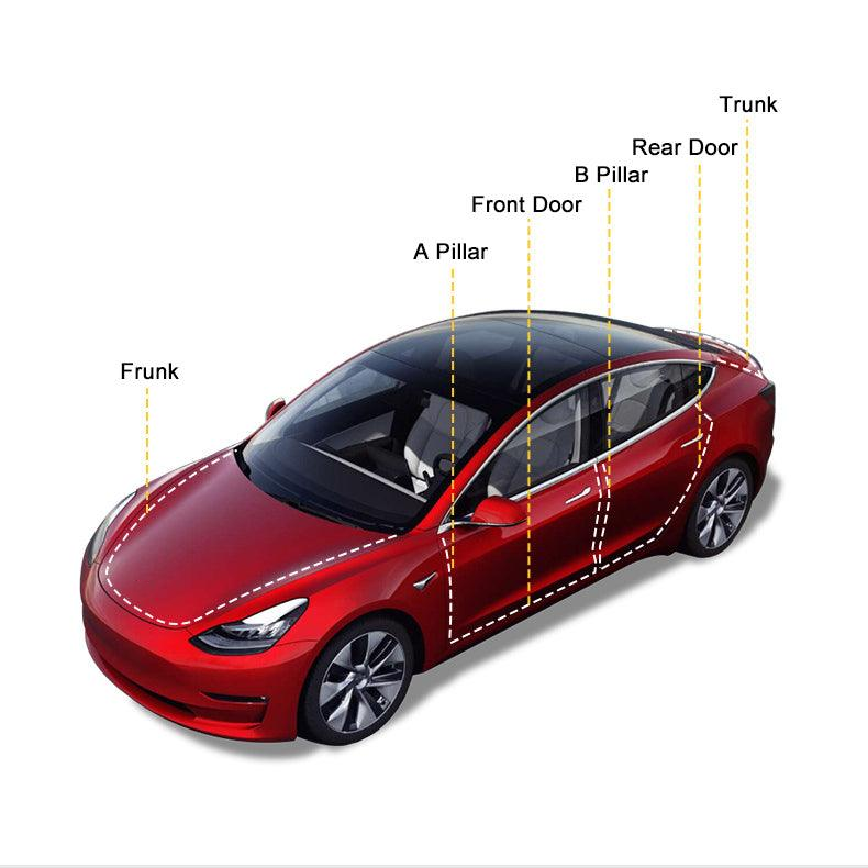 Car Door Seal Kit Soundproof Rubber For Tesla Model 3/Y Accessories