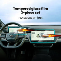 Center Console & Instrument Cluster Tempered Glass Screen Protector for Rivian R1T/R1S