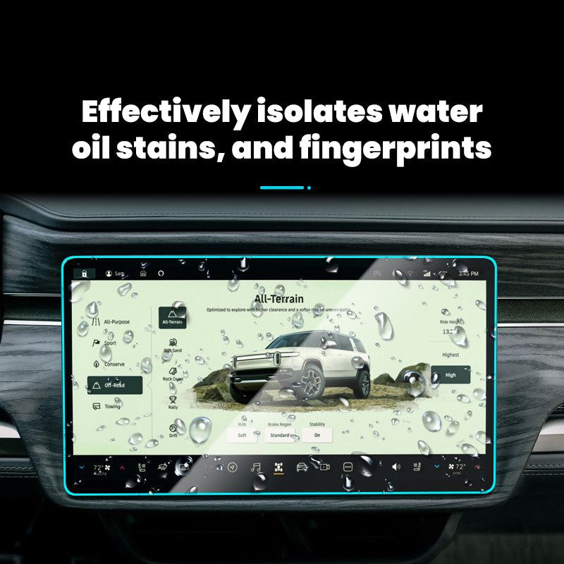 Center Console & Instrument Cluster Tempered Glass Screen Protector for Rivian R1T/R1S