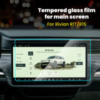Center Console & Instrument Cluster Tempered Glass Screen Protector for Rivian R1T/R1S