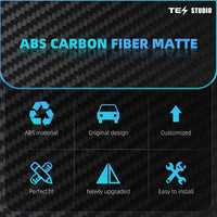 Model Y/3 Real Carbar Steering Lever Trim Cover with Gear Shift Cover Tesstudio