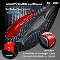Model Y/3 Real Carbar Steering Lever Trim Cover with Gear Shift Cover Tesstudio