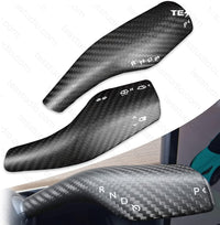 Model Y/3 Real Carbar Steering Lever Trim Cover with Gear Shift Cover Tesstudio