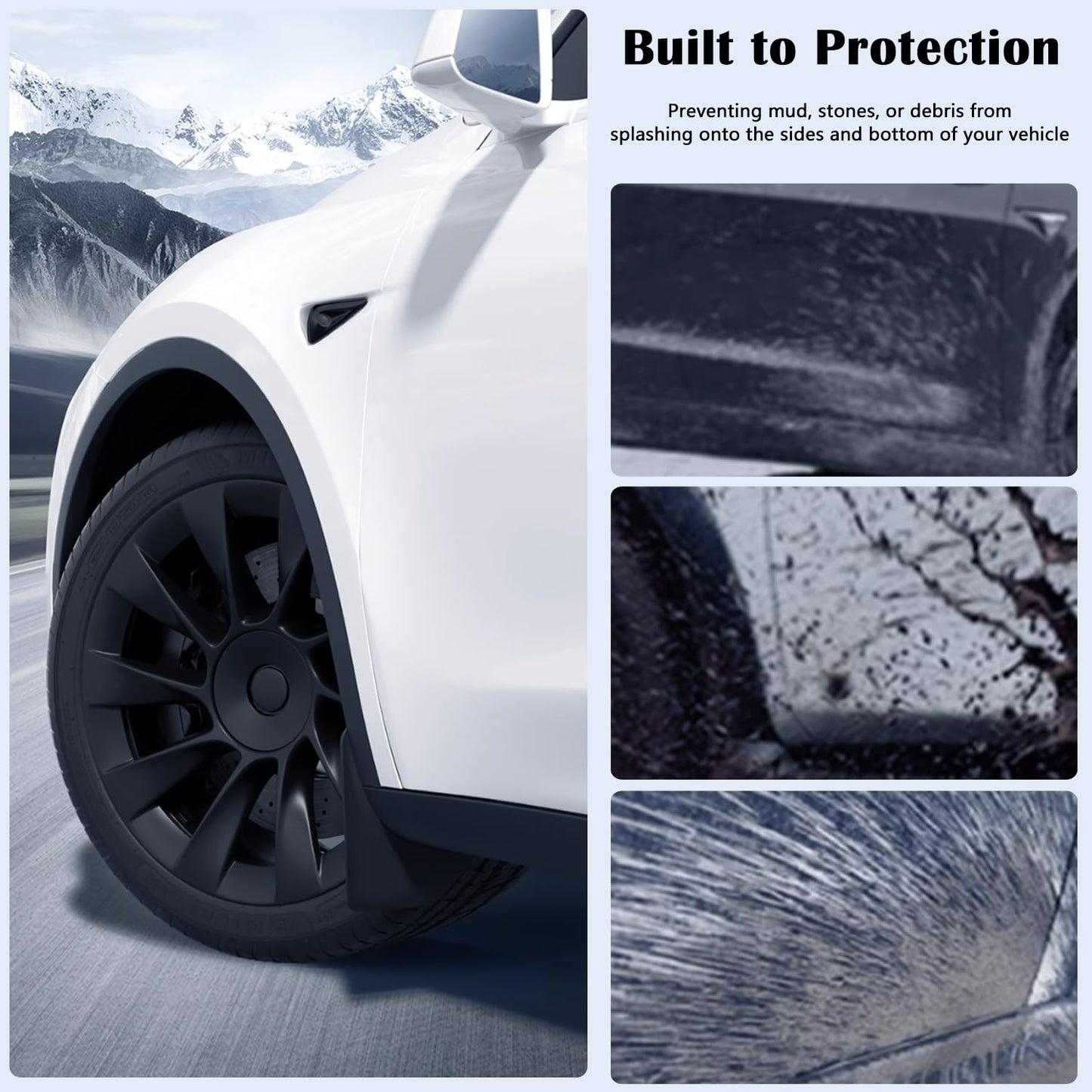 테슬라 모델 3 하이랜드 TPE 퍼펙트 핏 머드 플랩 CTmods®