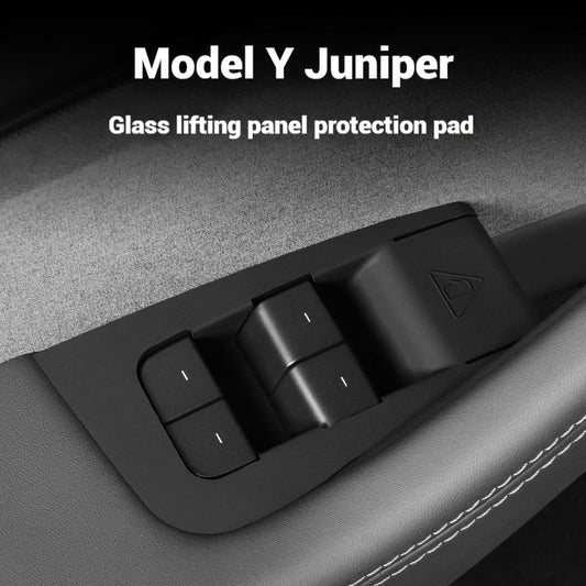 CTmods® Door Window Control Panel Cover & Door Lock Switch Button Trim Accessories Compatible with Model Y Juniper