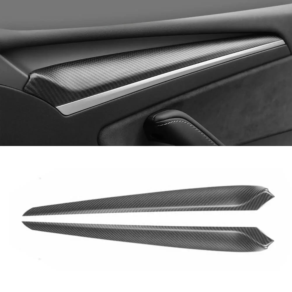 CTmods® Real Carbon Fiber Dashboard & Front Door Trim Kit For Model 3 / Y (2017–2024)