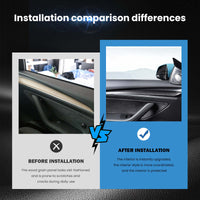 CTmods® Real Carbon Fiber Dashboard & Front Door Trim Kit For Model 3 / Y (2017–2024)