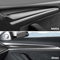 CTmods® Real Carbon Fiber Dashboard & Front Door Trim Kit For Model 3 / Y (2017–2024)