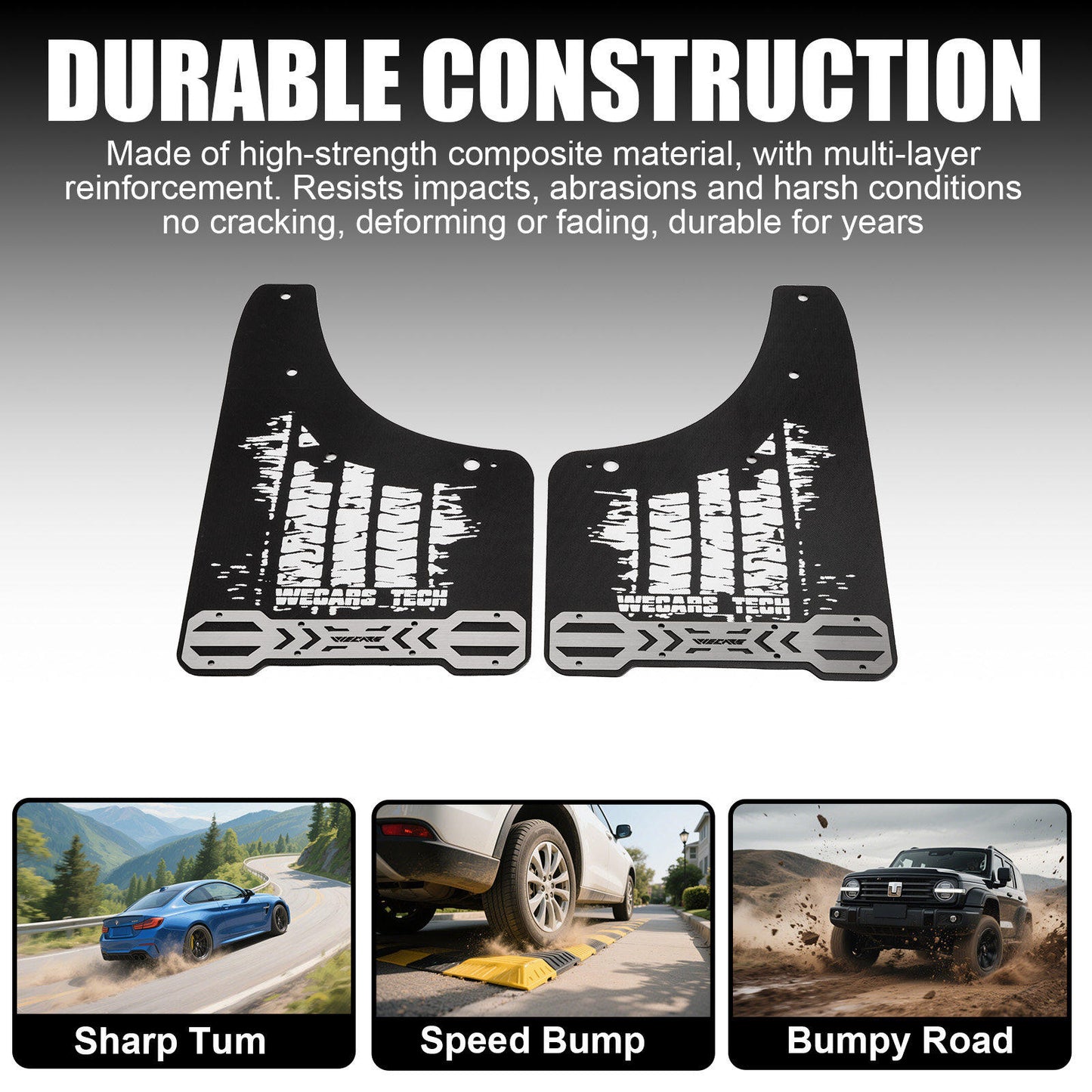 BYD Shark 6 Mud Flaps - Widened MC Style 4-Piece Splash Guards Set
