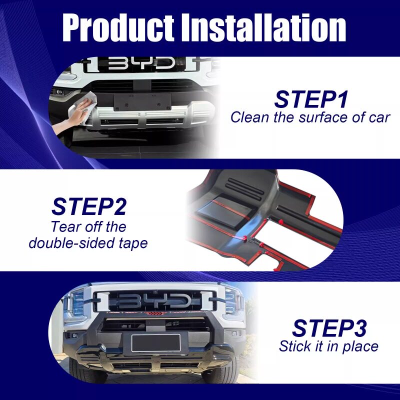 BYD Shark 6 Black Front Bumper Guard - Dark Knight Lower Skid Plate Modification Kit