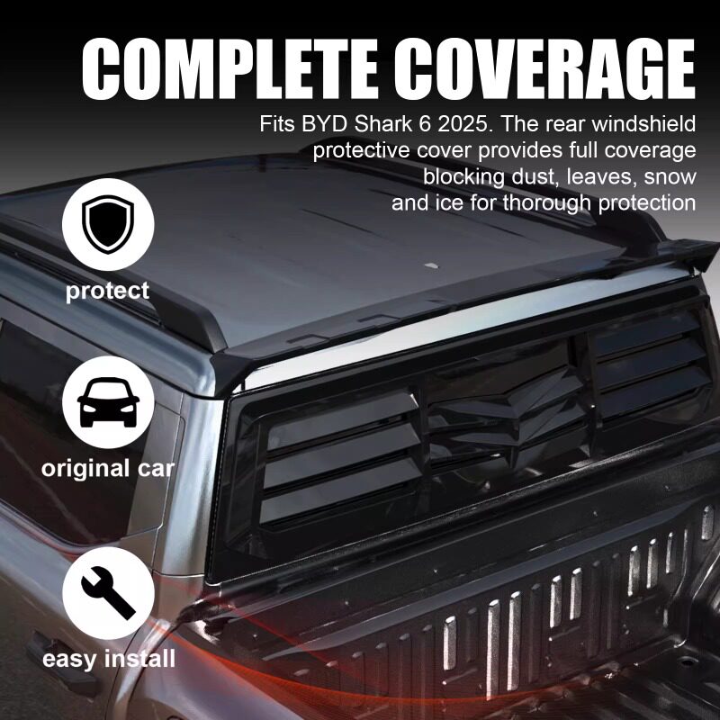 BYD Shark 6 Embellecedor oscurecedor de ventana trasera - Accesorios de modificación exterior de la camioneta Black Warrior