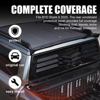 BYD Shark 6 Embellecedor oscurecedor de ventana trasera - Accesorios de modificación exterior de la camioneta Black Warrior