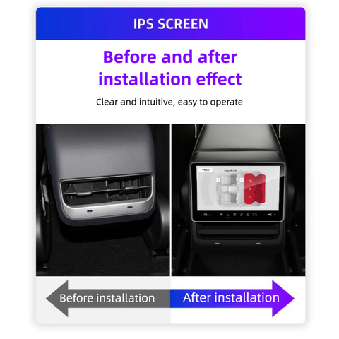 8 Inch Smart IPS Display HD Video R8 Plus Rear Entertainment Screen for Tesla Model 3/Y