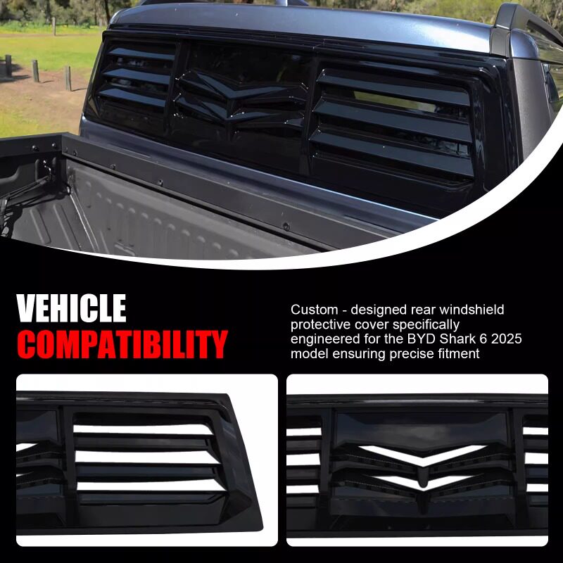 BYD Shark 6 Embellecedor oscurecedor de ventana trasera - Accesorios de modificación exterior de la camioneta Black Warrior