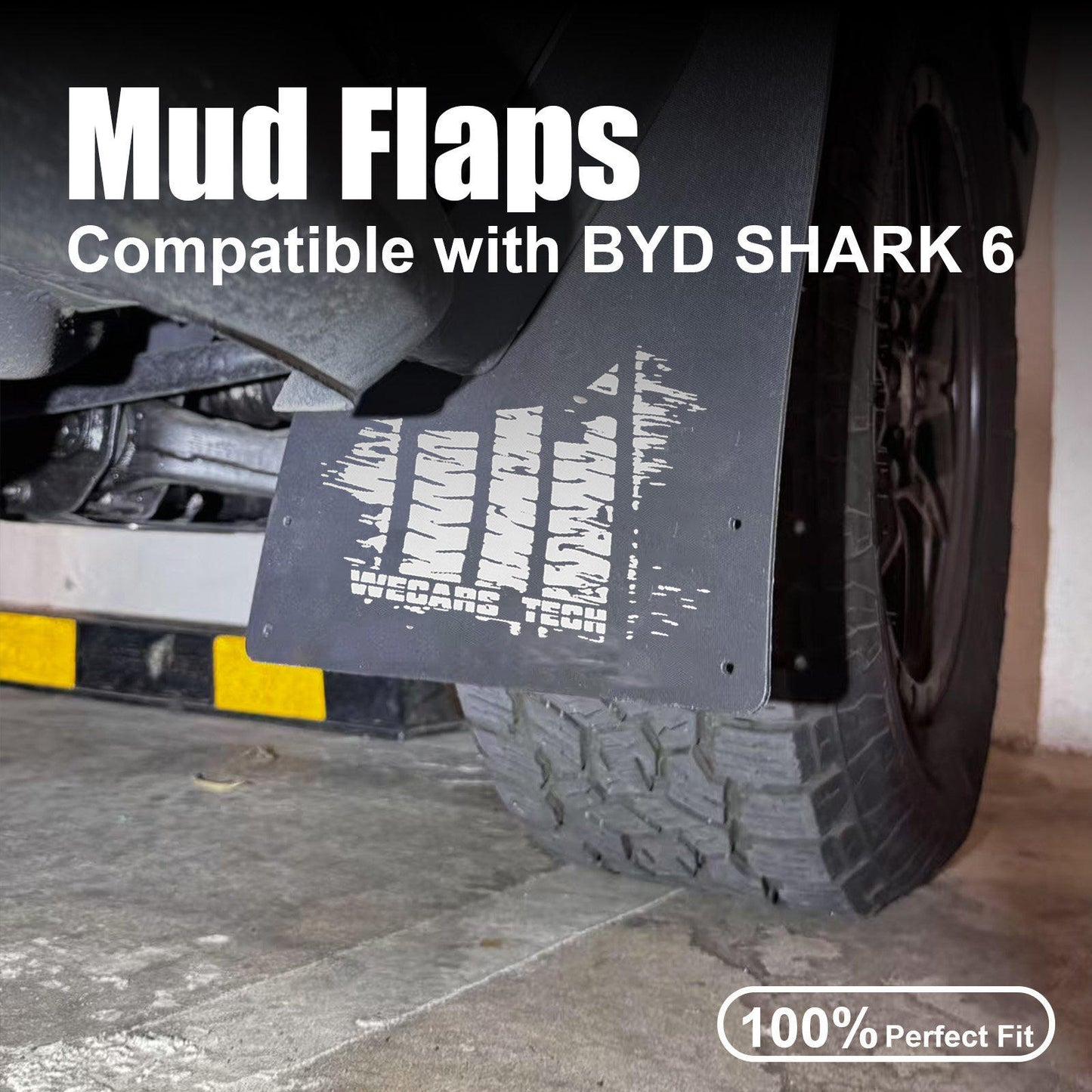 BYD Shark 6 Mud Flaps - Widened MC Style 4-Piece Splash Guards Set