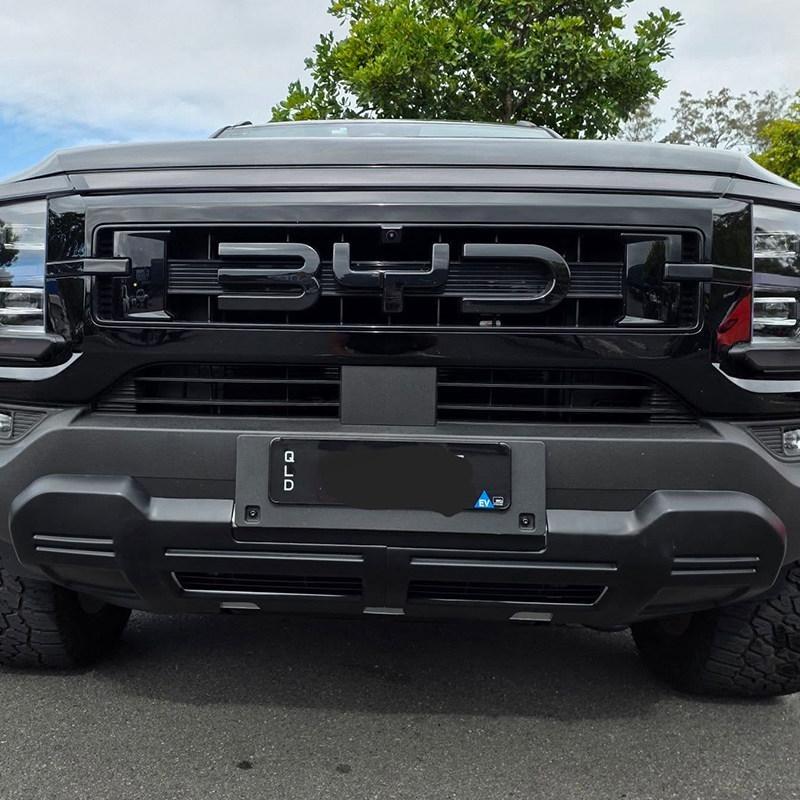 BYD Shark 6 Black Front Bumper Guard - Dark Knight Lower Skid Plate Modification Kit