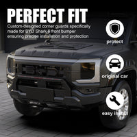 BYD Shark 6 Front Bumper Corner Guards - Front Lip Splitter Anti-Scratch Protection Kit