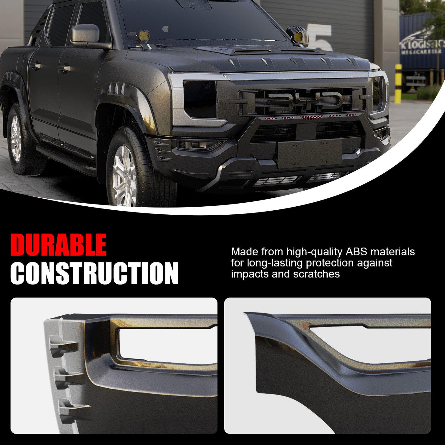 BYD Shark 6 Front Bumper Corner Guards - Front Lip Splitter Anti-Scratch Protection Kit