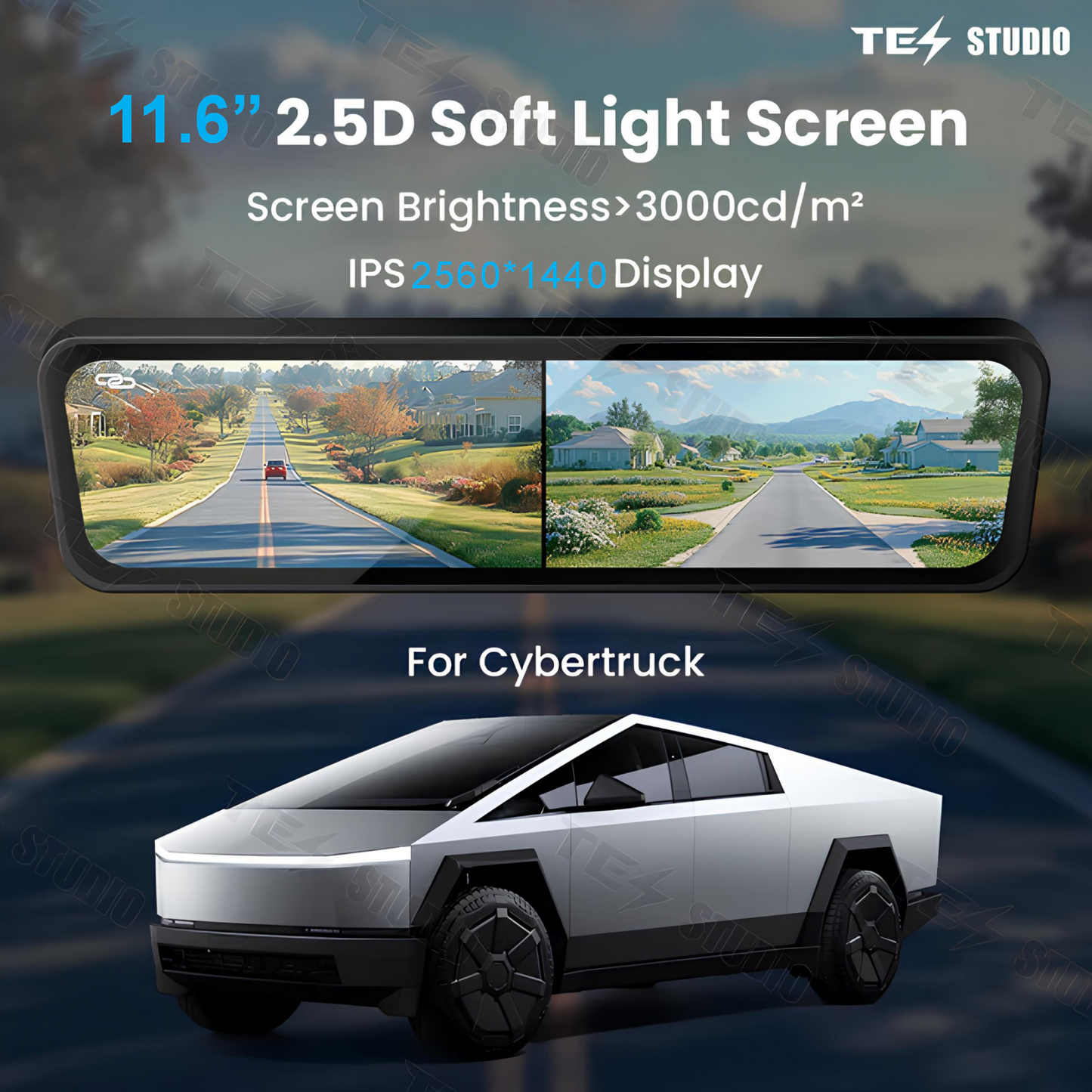 S92 Streaming Rearview Mirror Recorder For Tesla Cybertruck
