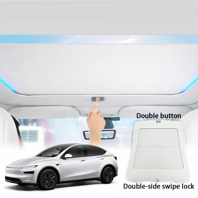 Tesla Model Y Juniper Electric Voice-Controlled Power Sunshade (2025+) - With Ambient Light