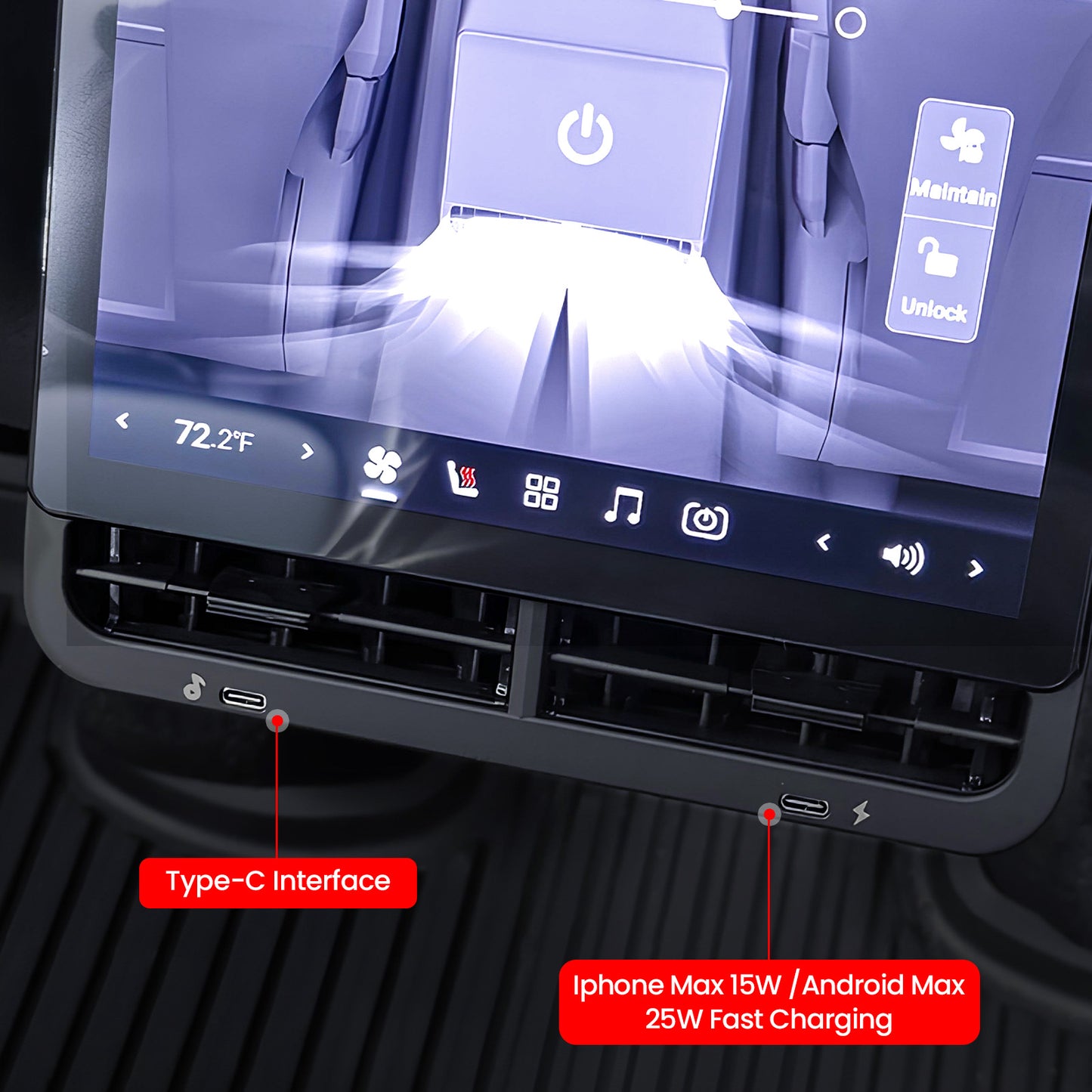R89 Rear Entertainment Display Screen with Disney+ For Model 3/ Model Y (Feb 2019+) CTmods®
