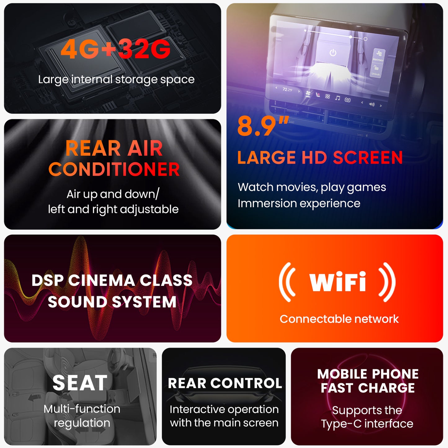 R89 Rear Entertainment Display Screen with Disney+ For Model 3/ Model Y (Feb 2019+) CTmods®