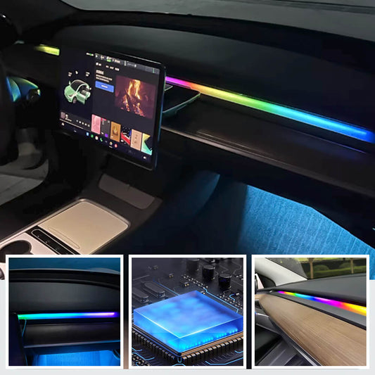 Tesstudio Simple Air Vent RGB Light Strips For (19+) Tesla Model 3/Y/3 Highland